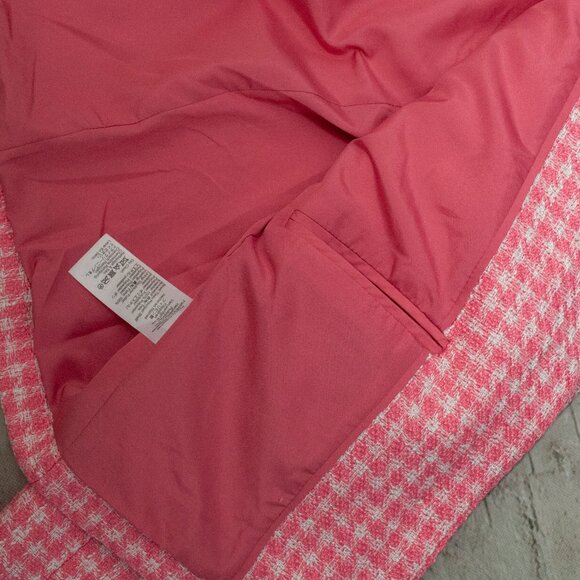 NWT J. Crew Tweed Houndstooth Lady Jacket in Pink Himalayan Spice size 10 - Picture 6 of 12